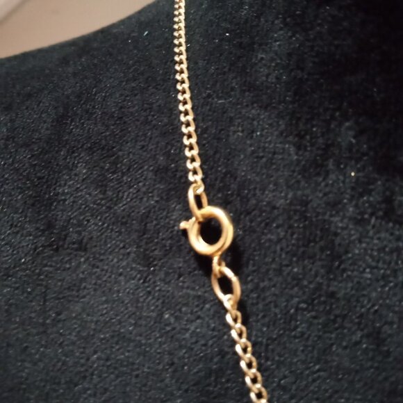 Women Modern Fashion Big Pendant Gold Tone Long Teardrop Necklace w/ Round Clasp - Picture 10 of 10